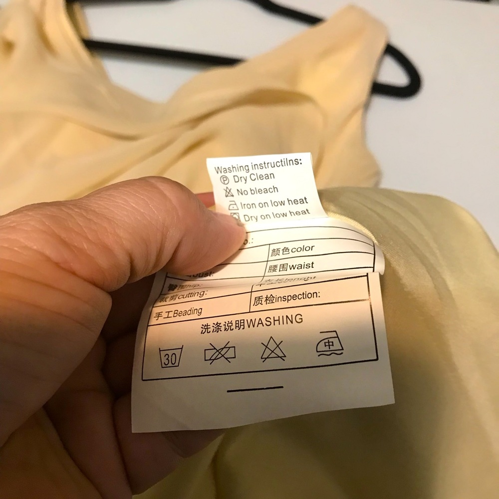 NWOT Buttercream Chiffon Dress - Picture 7 of 7